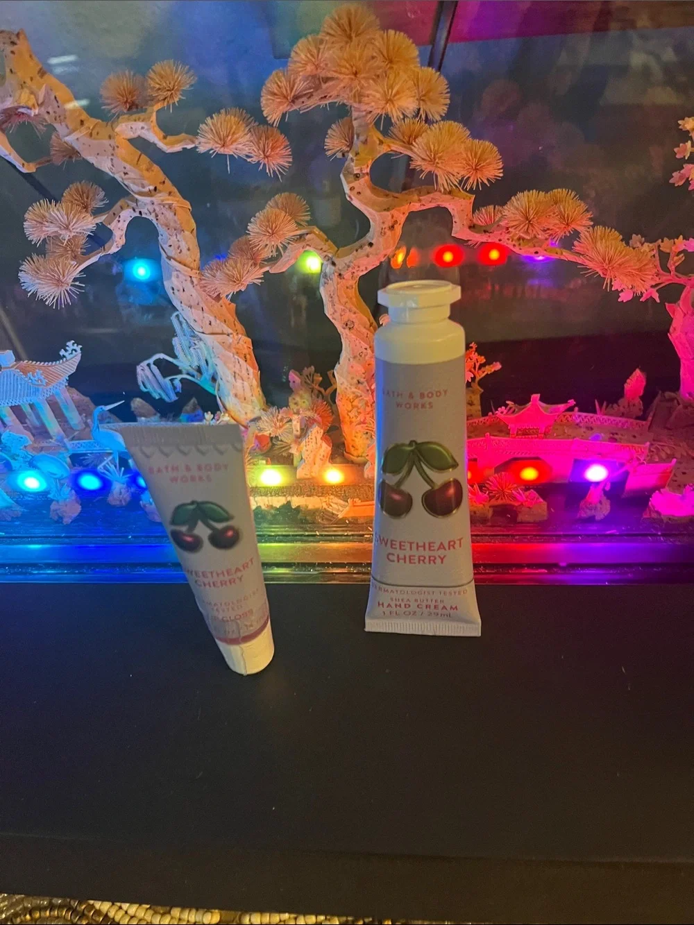 Bath & Body Works Sweetheart Cherry Hand Cream with lipgloss -